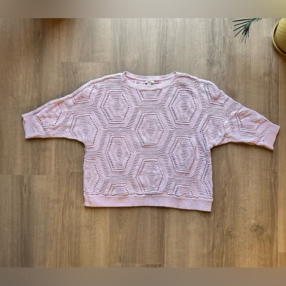 J. Jill Sweaters - J. Jill Light Purple Geometric Sweater W/ 3/4 sleeves - XL Petite